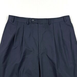 Lauren‎ Ralph Lauren Men's Navy Wool Pleated Dress Pants Size 38x34